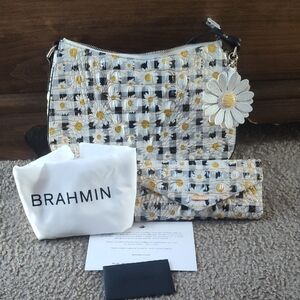 Brahmin Daisy Patterned Shoulder Bag